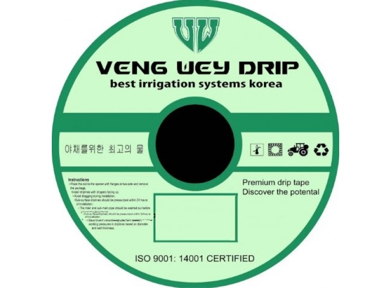 Крапельна стрічка Veng Wey Drip 8mil крок 15см витрата 1,4 л / год довжина 1000м емітерна Крапельна стрічка Veng Wey Drip 8mil крок 15см витрата 1,4 л / год довжина 1000м емітерна